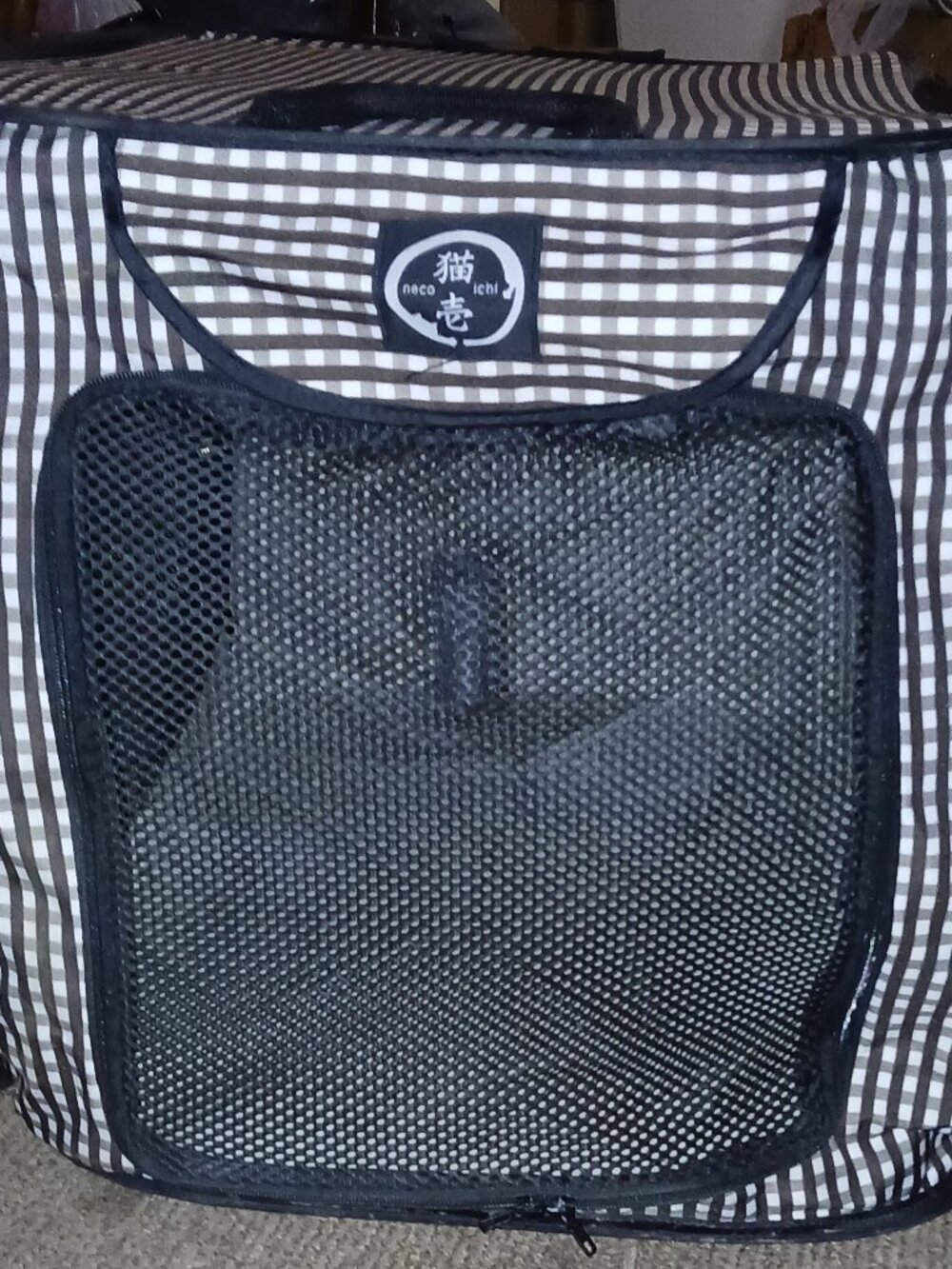 Black and White Cat/Tiny Puppy Soft Crate